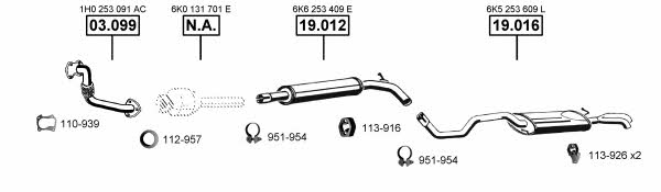 Asmet SE191158 Exhaust system SE191158