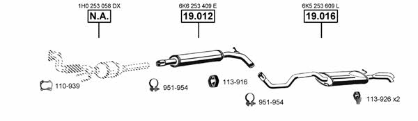 Asmet SE191160 Exhaust system SE191160