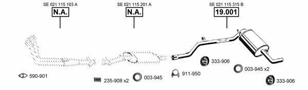  SE191335 Exhaust system SE191335