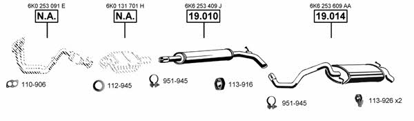 Asmet SE191380 Exhaust system SE191380