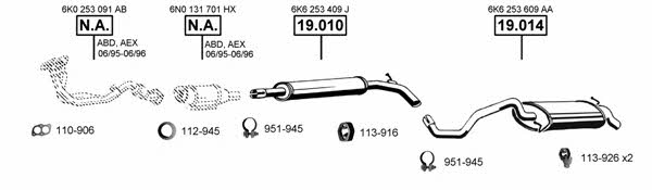  SE191405 Exhaust system SE191405