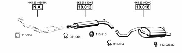 Asmet SE191560 Exhaust system SE191560