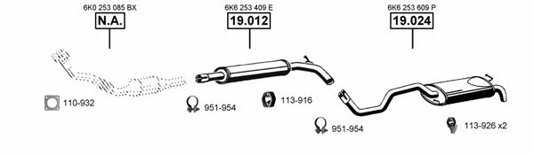 Asmet SE191565 Exhaust system SE191565