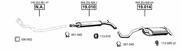 Asmet SE191710 Exhaust system SE191710