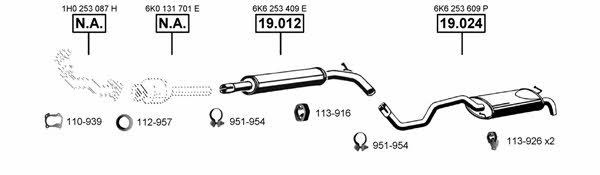 Asmet SE191760 Exhaust system SE191760