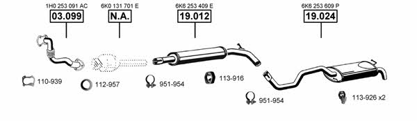 Asmet SE191770 Exhaust system SE191770