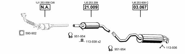 SE192100 Asmet Exhaust system