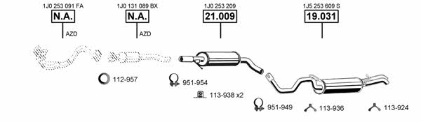 SE193195 Asmet Exhaust system