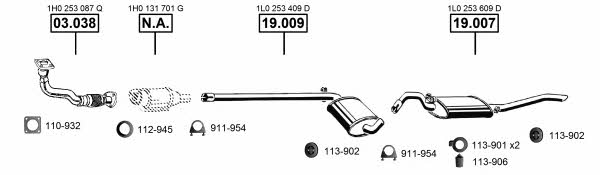 SE193220 Asmet Exhaust system