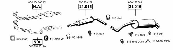  SK210265 Exhaust system SK210265