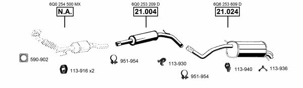  SK210320 Exhaust system SK210320
