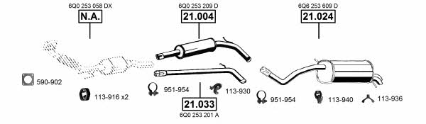  SK210330 Exhaust system SK210330