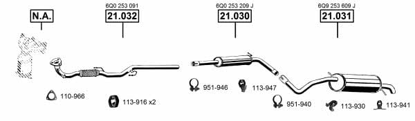 SK210360 Asmet Exhaust system