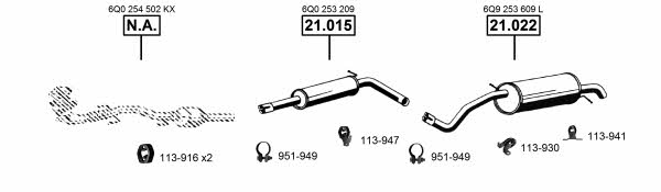  SK210416 Exhaust system SK210416
