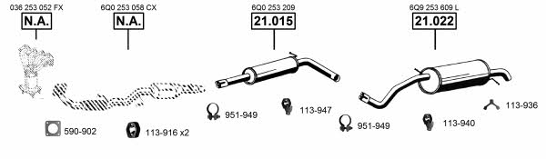  SK210420 Exhaust system SK210420