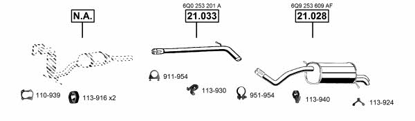  SK210440 Exhaust system SK210440