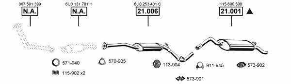  SK210615 Exhaust system SK210615