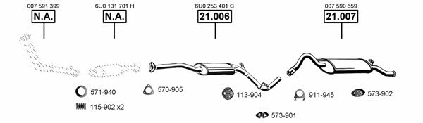  SK210620 Exhaust system SK210620