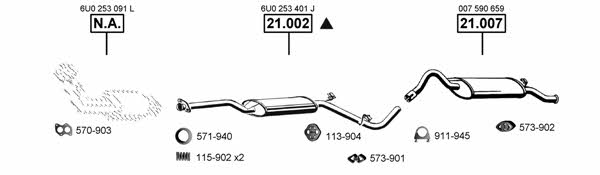 SK210750 Asmet Exhaust system