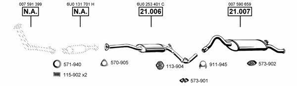  SK210755 Exhaust system SK210755