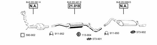 SK210800 Asmet Exhaust system