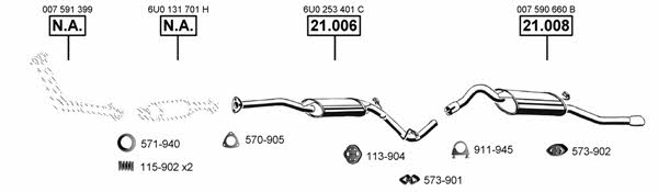  SK210825 Exhaust system SK210825