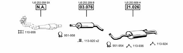  SK211070 Exhaust system SK211070