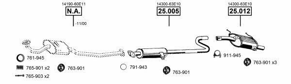 SU251505 Asmet Exhaust system