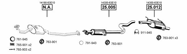SU251600 Asmet Exhaust system