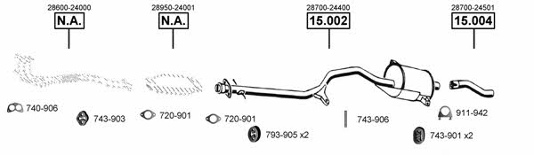 Asmet HY150215 Exhaust system HY150215