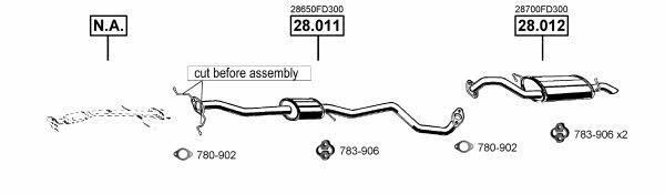  KI280405 Exhaust system KI280405