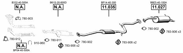 Asmet MA110855 Exhaust system MA110855
