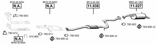  MA110855 Exhaust system MA110855