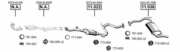 Asmet MA110865 Exhaust system MA110865