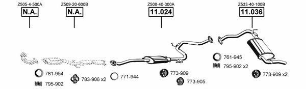  MA110920 Exhaust system MA110920