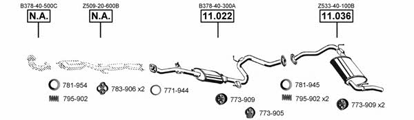 Asmet MA111450 Exhaust system MA111450