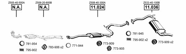 MA111460 Exhaust system MA111460