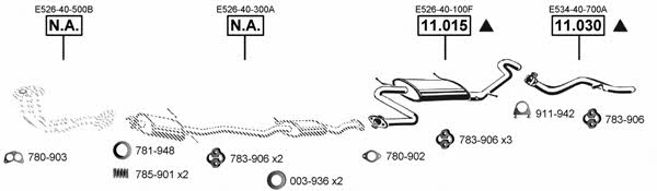 Asmet MA111500 Exhaust system MA111500