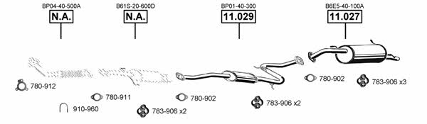 Asmet MA111670 Exhaust system MA111670