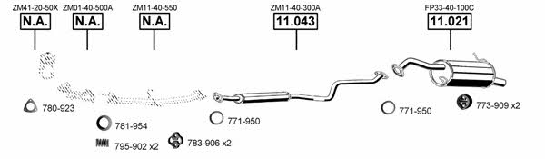  MA111675 Exhaust system MA111675