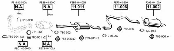 Asmet MA111905 Exhaust system MA111905