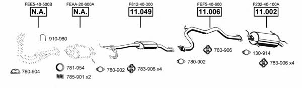 Asmet MA111990 Exhaust system MA111990