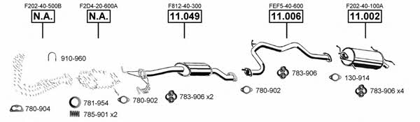 Asmet MA112040 Exhaust system MA112040