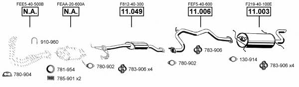 Asmet MA112155 Exhaust system MA112155