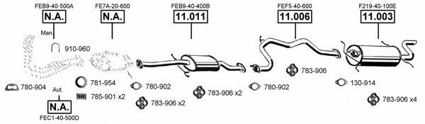 Asmet MA112205 Exhaust system MA112205
