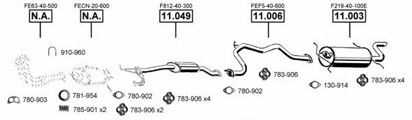 Asmet MA112215 Exhaust system MA112215