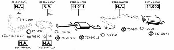 Asmet MA112355 Exhaust system MA112355