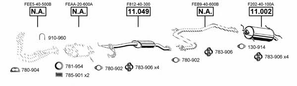 Asmet MA112410 Exhaust system MA112410