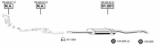 ME010070 Asmet Exhaust system