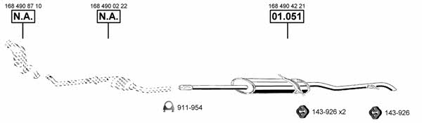 ME010080 Asmet Exhaust system